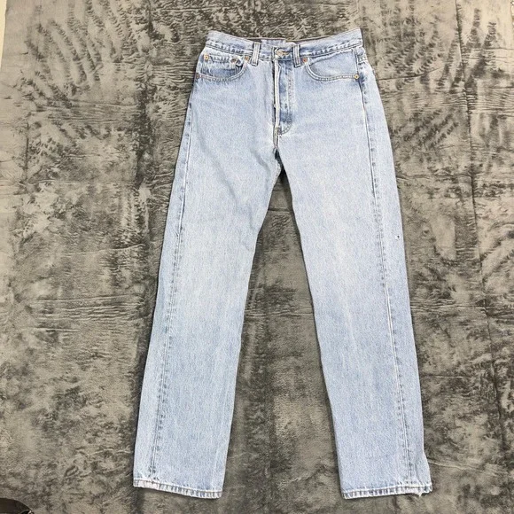 Vintage Levis 501 Made in USA Light Wash Straight Leg Jeans W31 L32 1994 - Picture 5 of 12